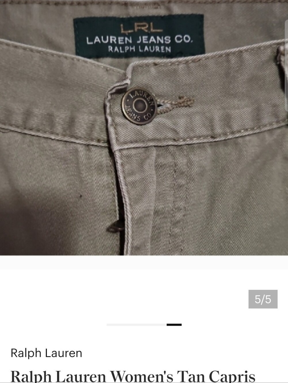 Ralph Lauren Women's Tan Capris